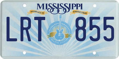 MS license plate LRT855