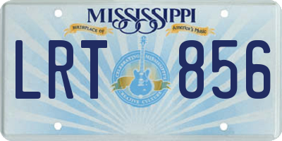 MS license plate LRT856