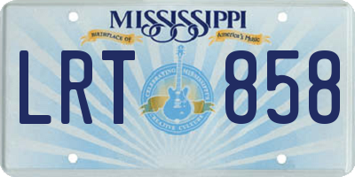 MS license plate LRT858