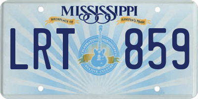 MS license plate LRT859