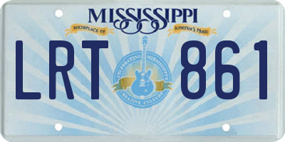 MS license plate LRT861