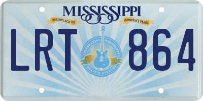 MS license plate LRT864