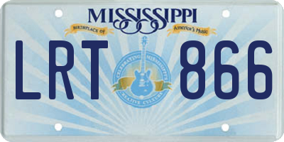 MS license plate LRT866