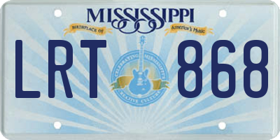 MS license plate LRT868