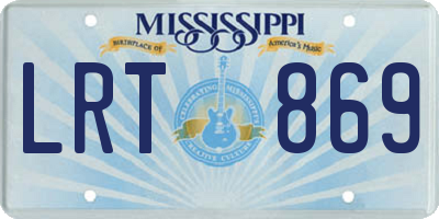 MS license plate LRT869