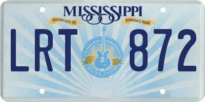 MS license plate LRT872