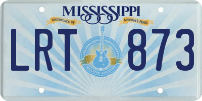 MS license plate LRT873