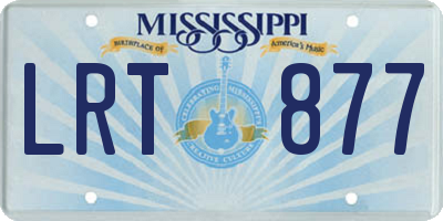 MS license plate LRT877