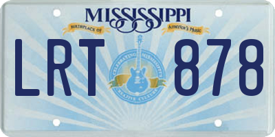 MS license plate LRT878