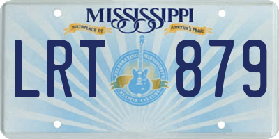 MS license plate LRT879