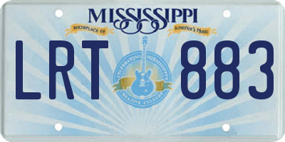 MS license plate LRT883