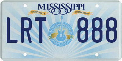 MS license plate LRT888