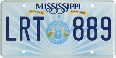 MS license plate LRT889