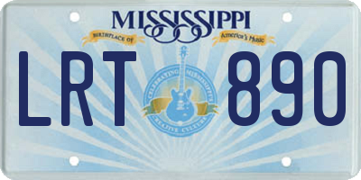 MS license plate LRT890