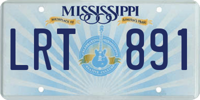 MS license plate LRT891