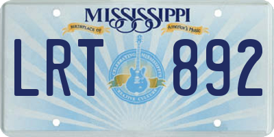 MS license plate LRT892