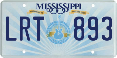 MS license plate LRT893