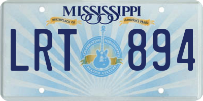 MS license plate LRT894
