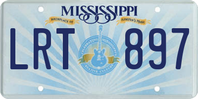 MS license plate LRT897