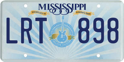 MS license plate LRT898