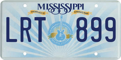 MS license plate LRT899