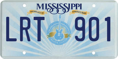 MS license plate LRT901