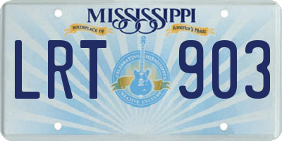 MS license plate LRT903