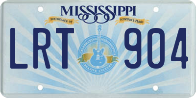 MS license plate LRT904