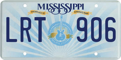 MS license plate LRT906