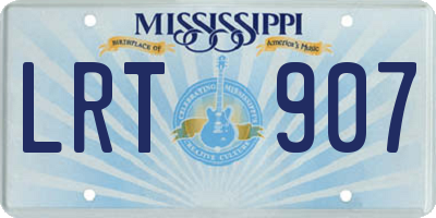 MS license plate LRT907