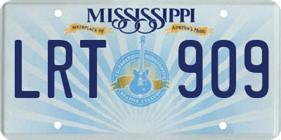 MS license plate LRT909