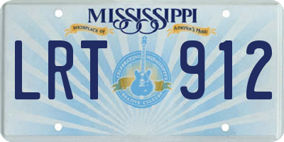 MS license plate LRT912