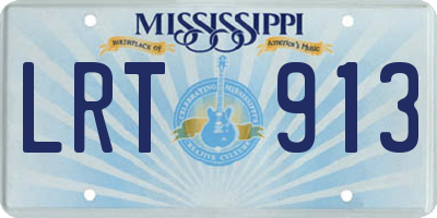 MS license plate LRT913