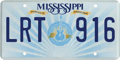 MS license plate LRT916