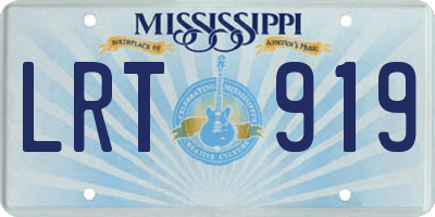 MS license plate LRT919