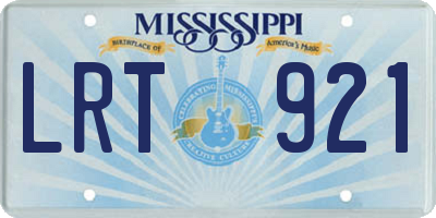 MS license plate LRT921