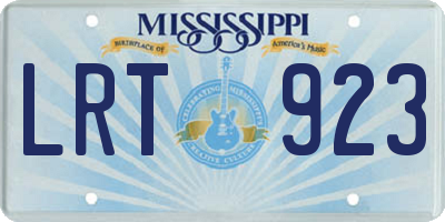 MS license plate LRT923