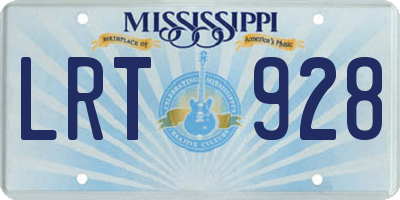 MS license plate LRT928