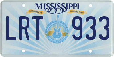MS license plate LRT933