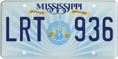 MS license plate LRT936