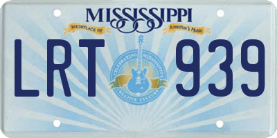 MS license plate LRT939