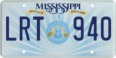 MS license plate LRT940