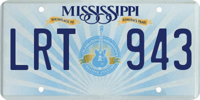 MS license plate LRT943