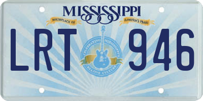 MS license plate LRT946
