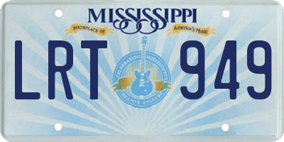 MS license plate LRT949