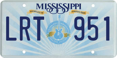 MS license plate LRT951