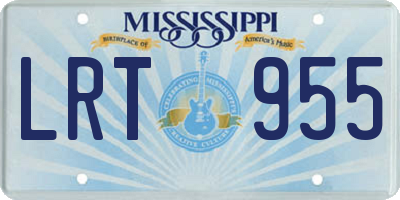 MS license plate LRT955