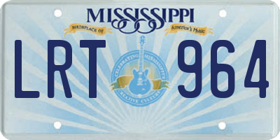 MS license plate LRT964