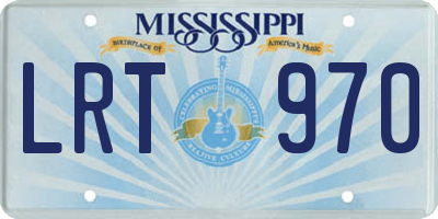 MS license plate LRT970