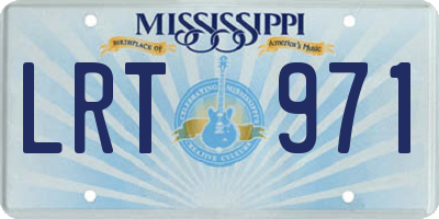 MS license plate LRT971